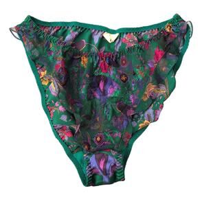 Y2K VTG Victorias Secret 80s 90s Gold Label Liquid Satin Sheer Panties High Rise